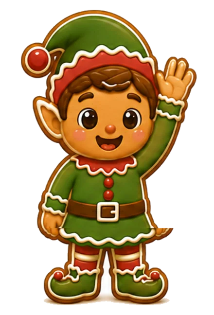 Pip the Elf Link elf waving hello